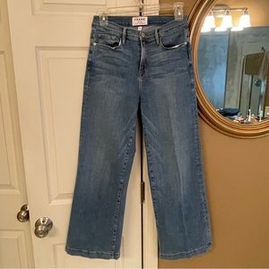 Frame wide leg crop jeans 26